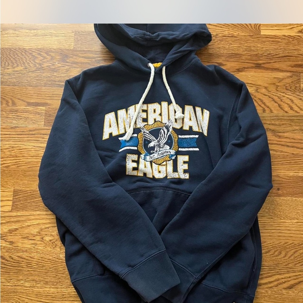 American Eagle Outfitters Blue Hoodie Sweatshirt